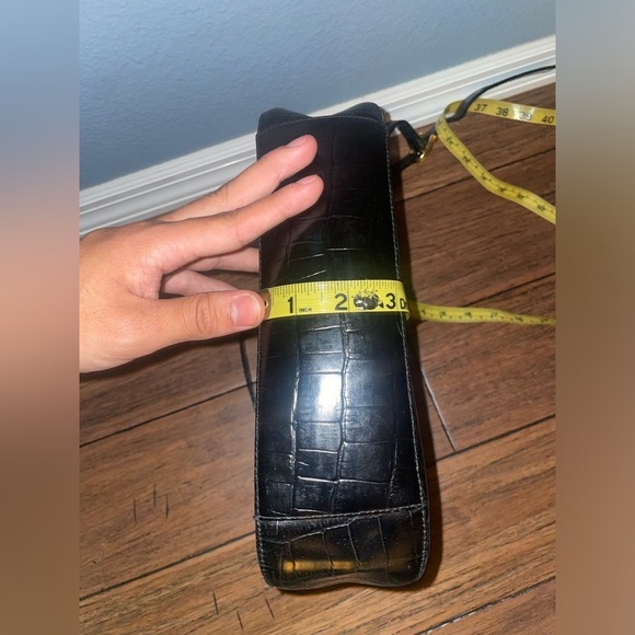 Vintage shoulder bag croc embossed leather we bag handbag purse - Picture 13 of 14